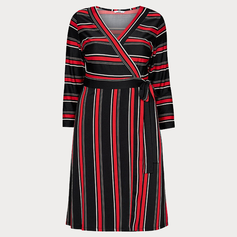 Plus size clothes | Red black crossover dress Apples Pears Clothing -  Apples \u0026 Pears Clothing